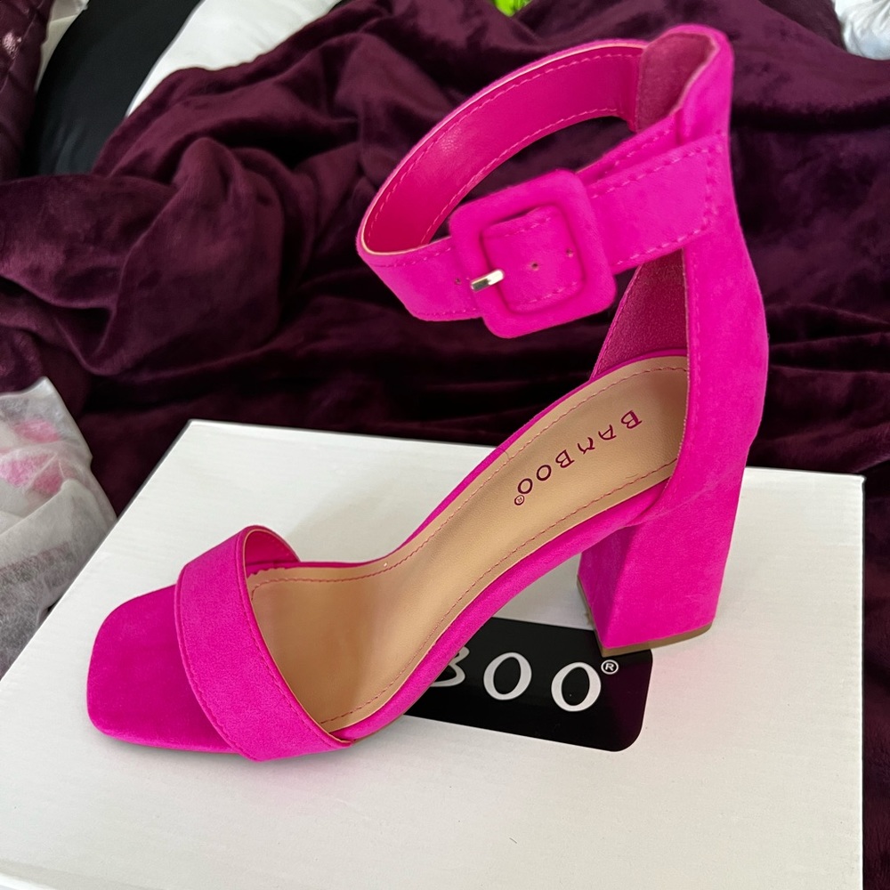 Brand New hot pink sandal heels